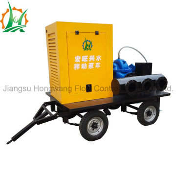 Big Flow Non-Clogging Double Suction Split Case Trailer Pompe à eau